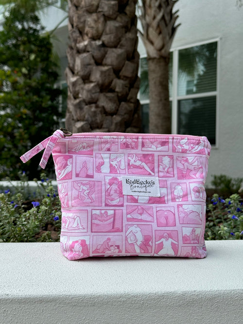Pink Polaroid NSFW Cosmetic zippered pouch